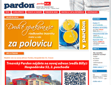 Tablet Screenshot of pardontt.sk